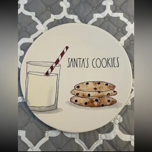 Rae Dunn Santa’s Cookies Plate 11inch